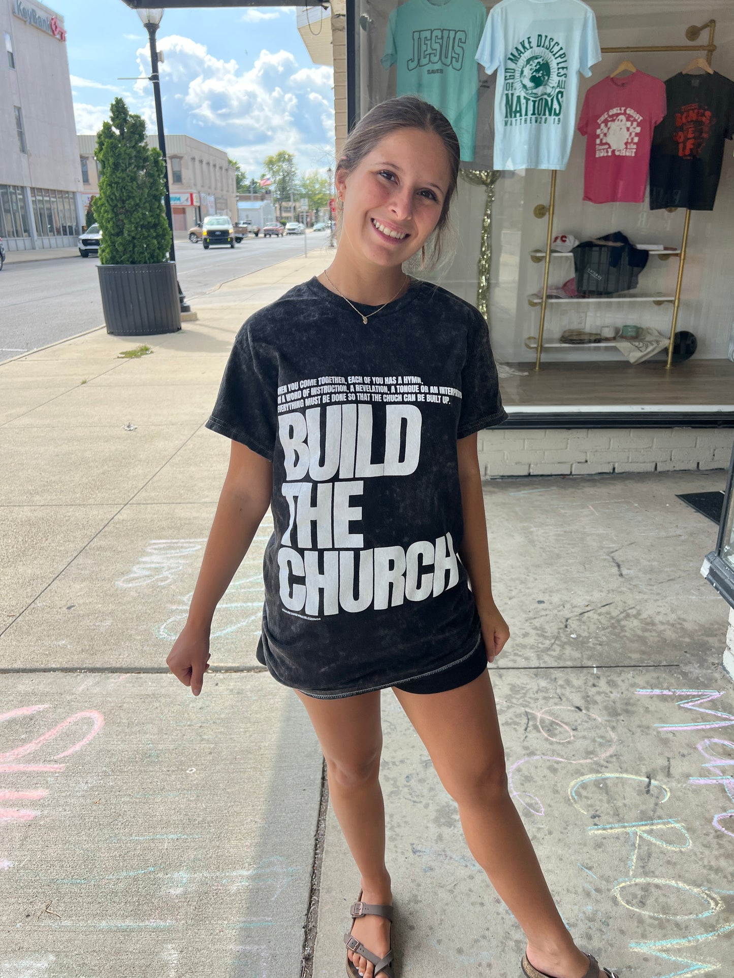 Lateral Gig Build The Church Unisex Graphic Tee Christian Gift Bible T-Shirt Christ