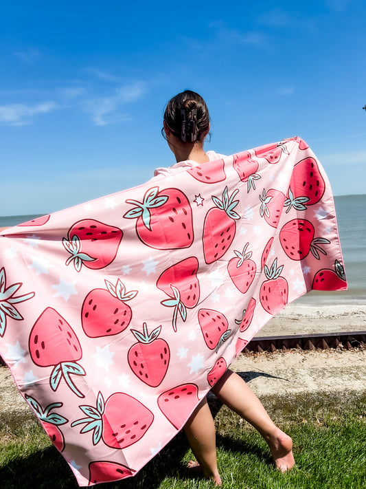 Lateral Gig | Strawberry Quick-dry Beach Towel