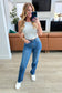 Campbell High Rise Center Seam Detail Straight Jeans - Loving God