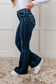 Edna High Rise Control Top Shield Pocket Flare Jeans - Loving God