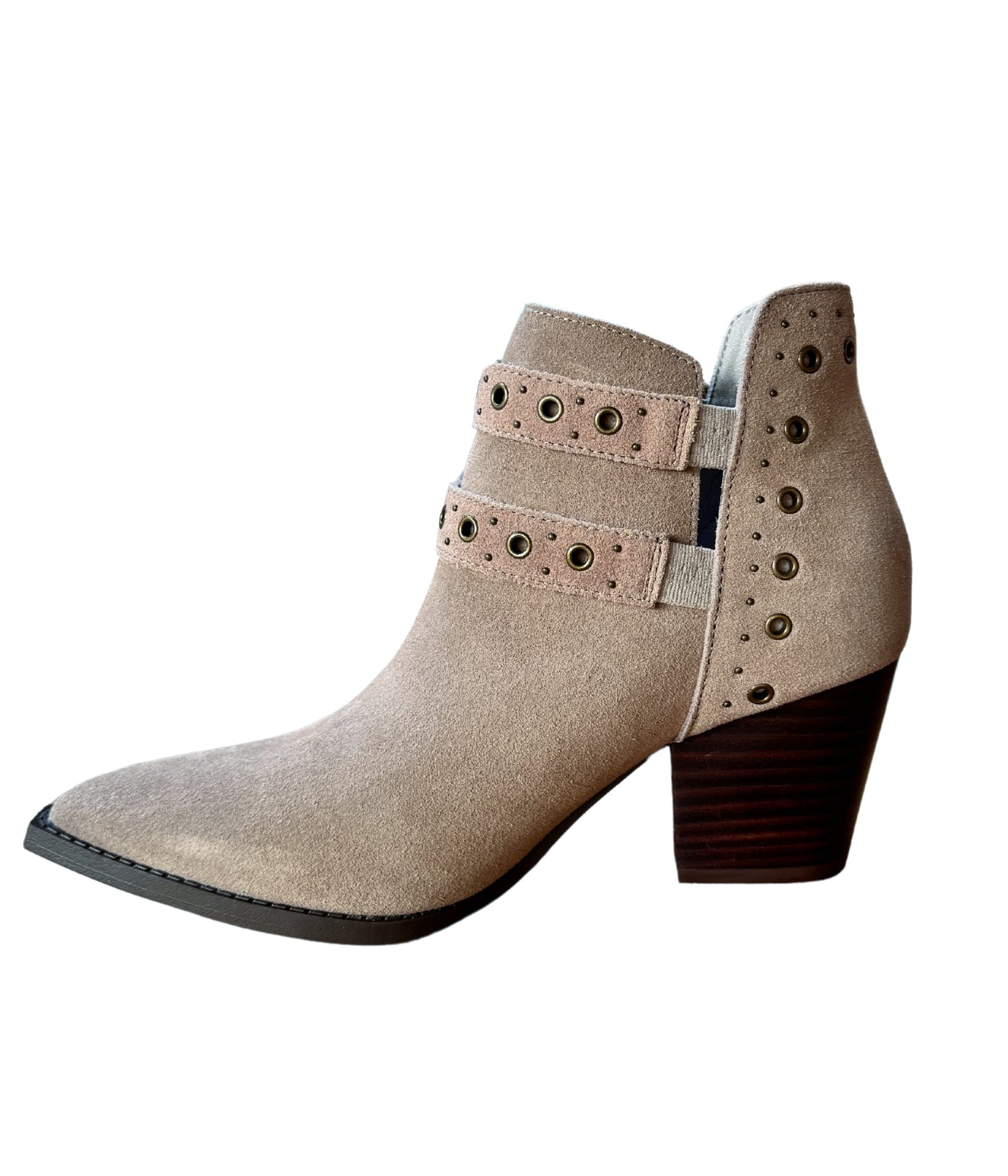 Elsa Leather Ankle Boot in Taupe - Loving God