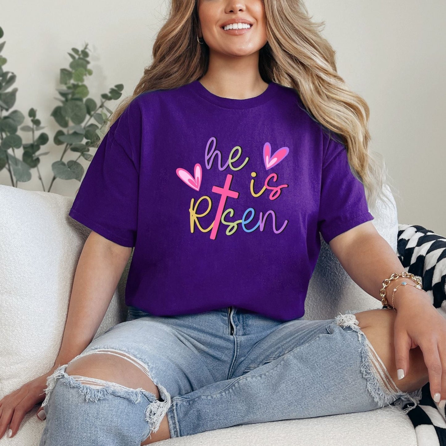 He Is Risen Graphic Tee - Loving God