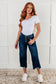 Janice High Rise Button Fly Wide Leg Crop Jeans - Loving God