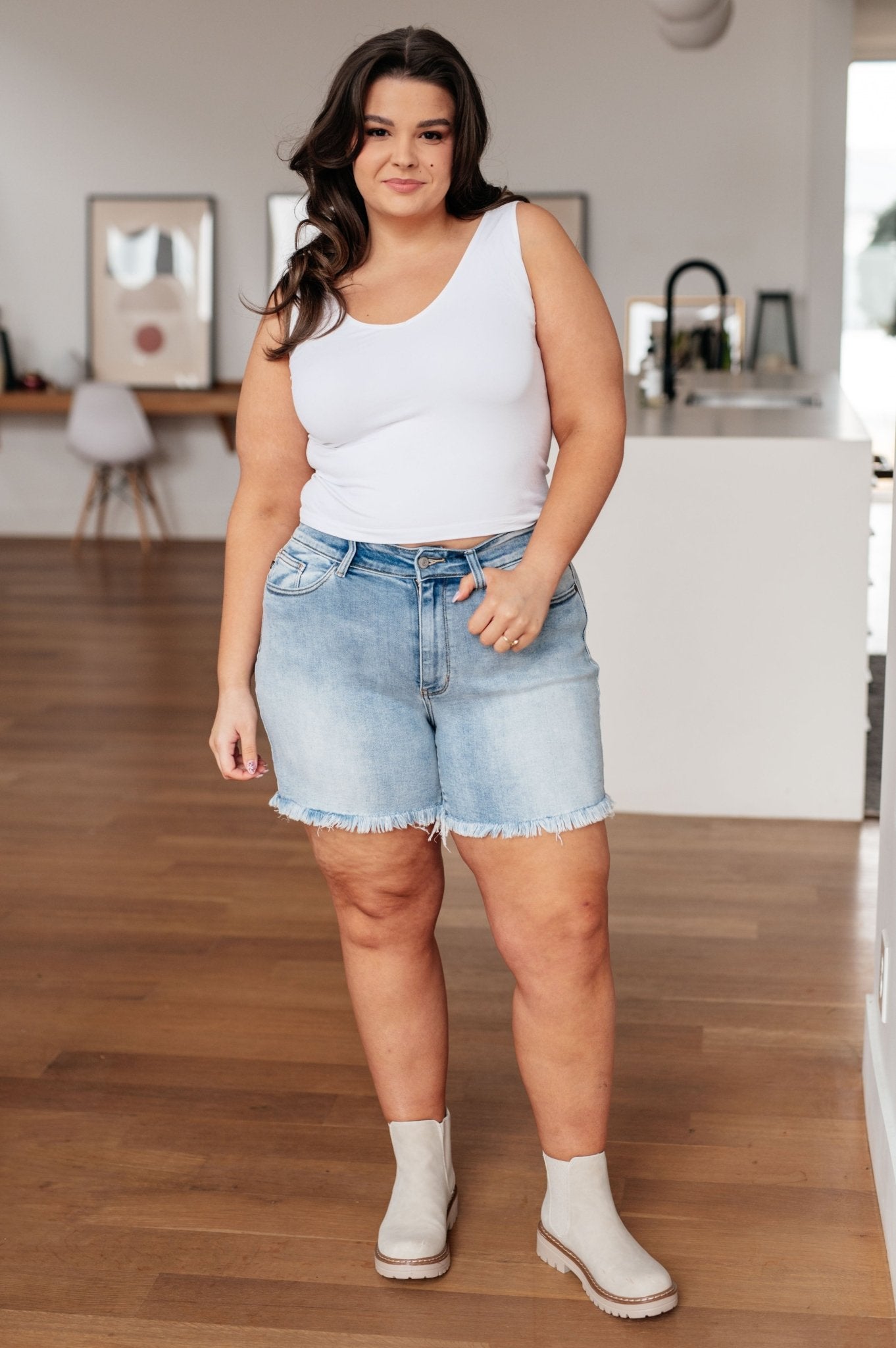 Jenny High Rise Cutoff Dad Shorts - Loving God