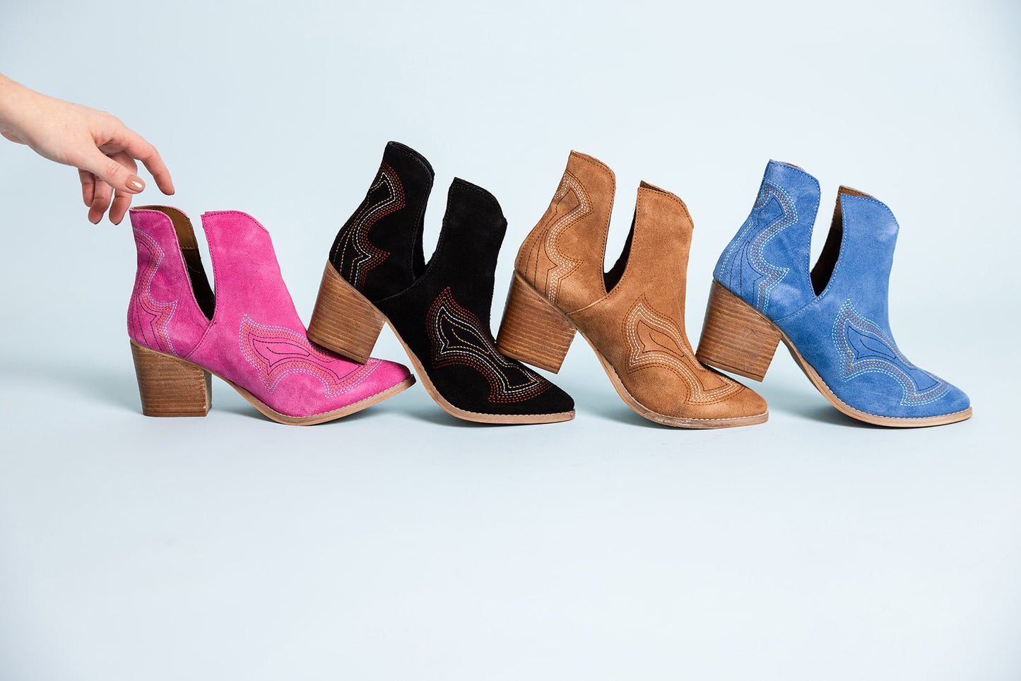 Journee Ankle Boots in Magenta - Loving God