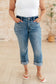 Laura Mid Rise Cuffed Skinny Capri Jeans - Loving God