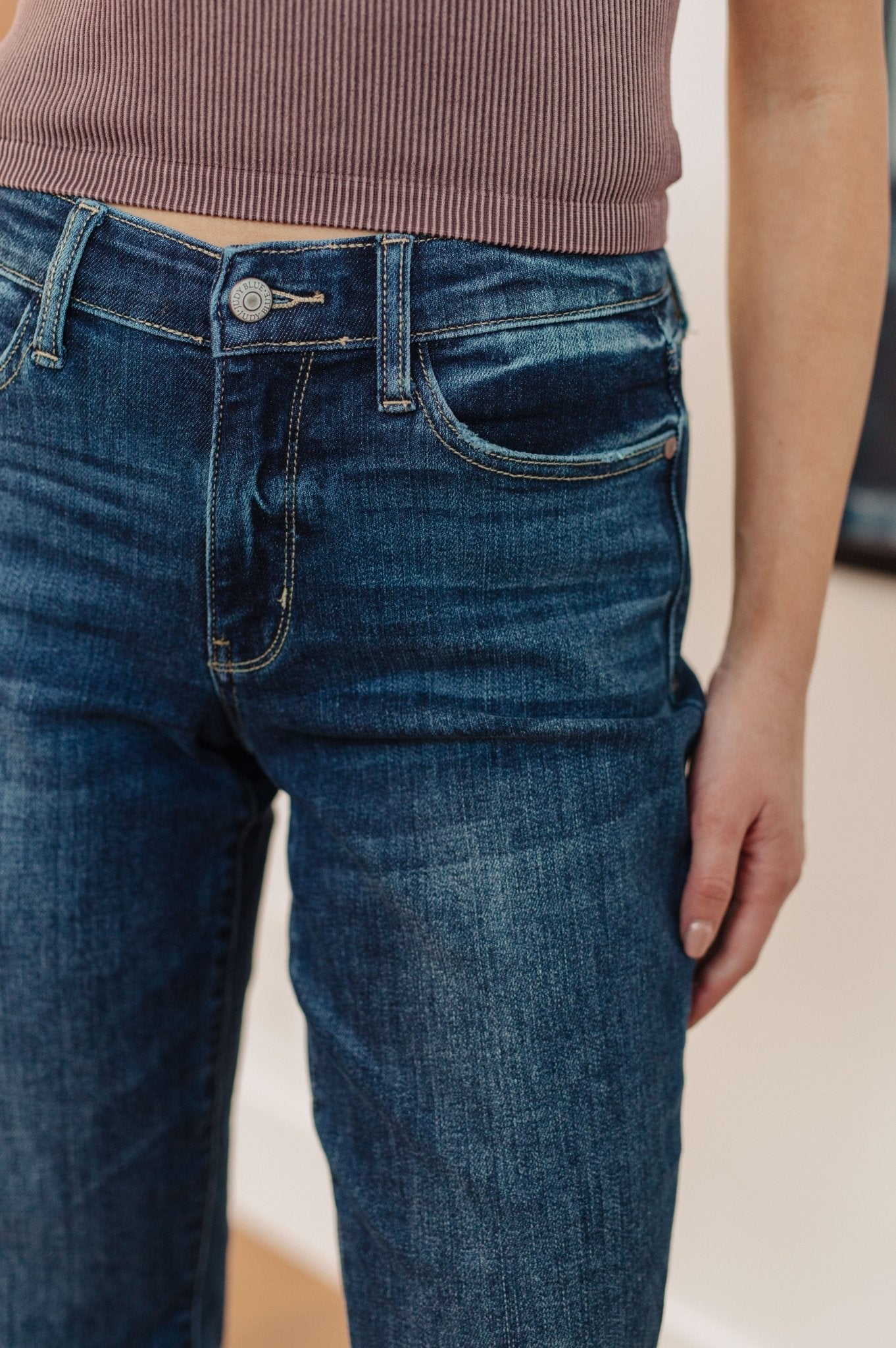 London Midrise Cuffed Boyfriend Jeans - Loving God
