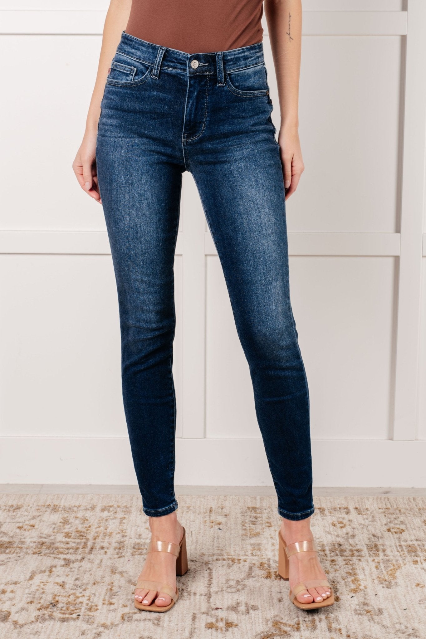 Skylar Mid Rise Thermal Vintage Skinny Jean - Loving God