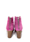 Twilight Studded Heeled Ankle Boot in Magenta - Loving God